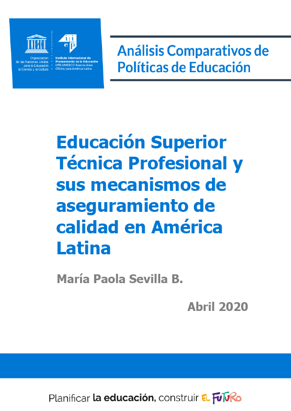 Educación Superior Técnica Profesional y sus mecanismos de aseguramiento de calidad en América Latina